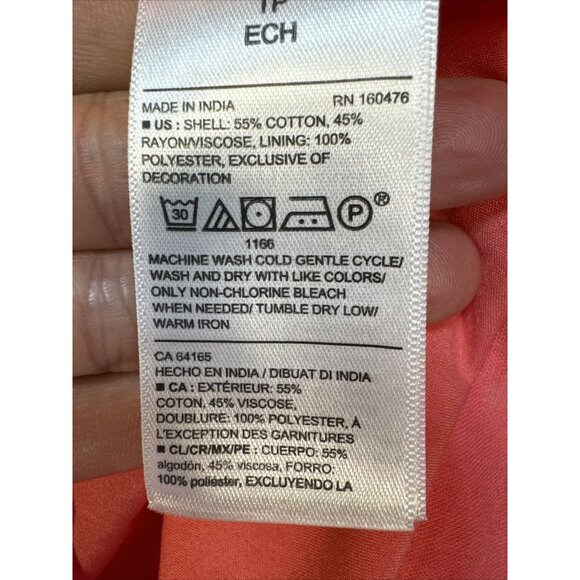 Old Navy Womens Tiered Sundress Size XS Coral Sleeveless Lined - Picture 8 of 12